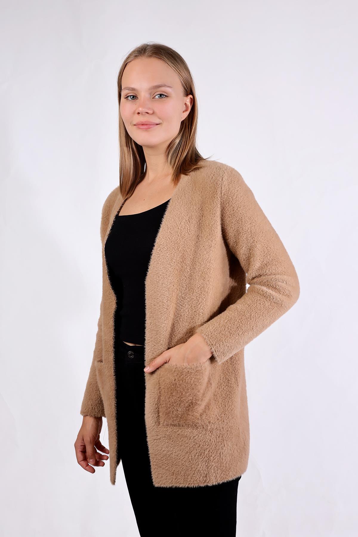 Camel Cep Detay Yumoş Hırka 560 - 10