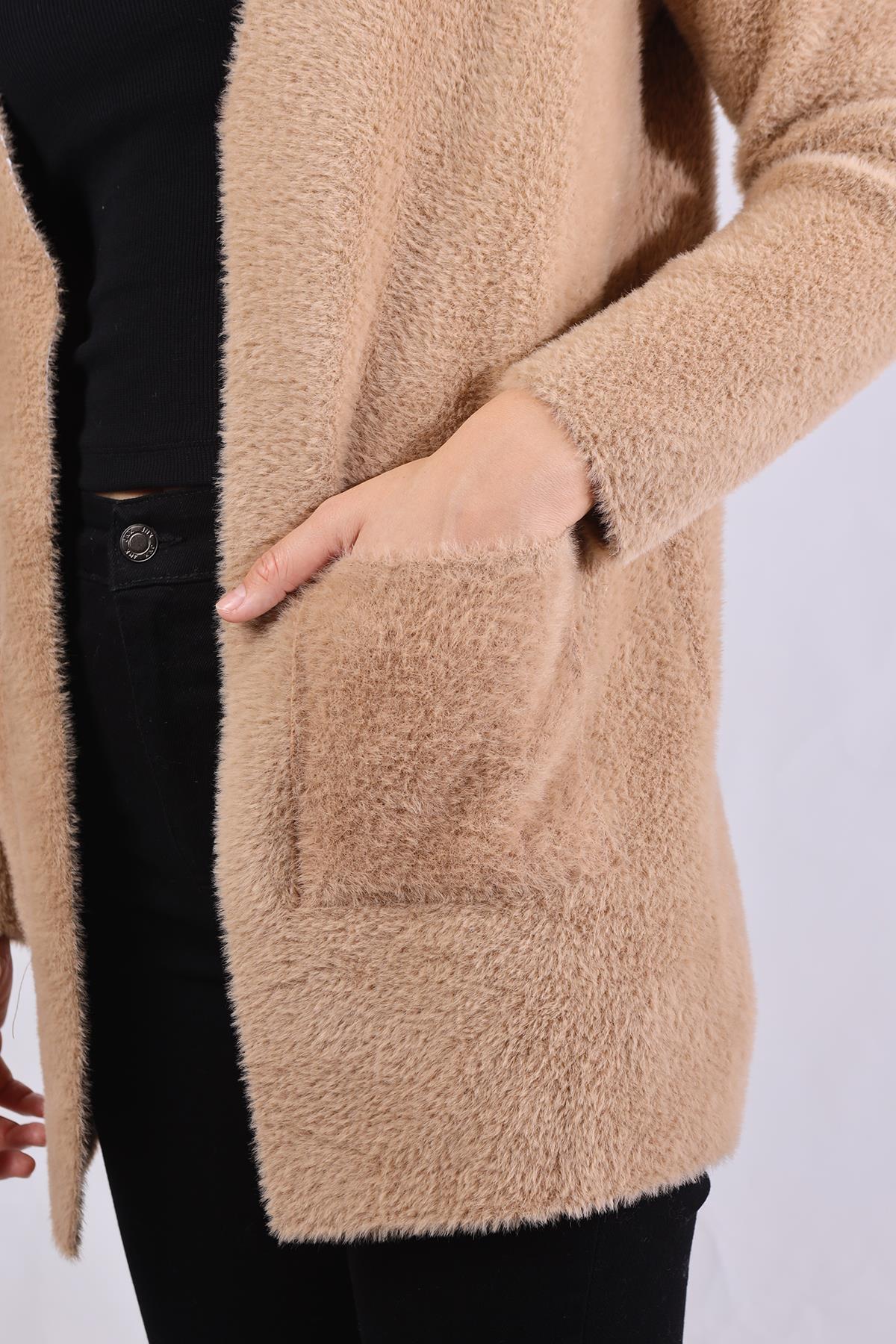 Camel Cep Detay Yumoş Hırka 560 - 4