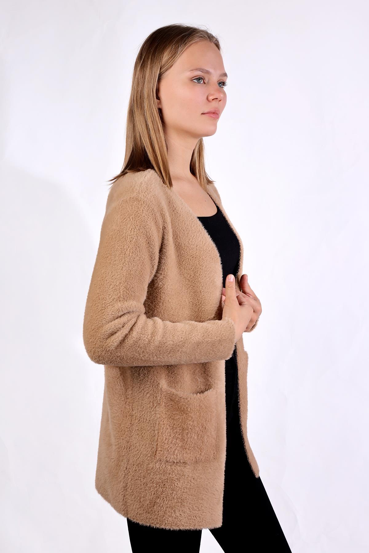 Camel Cep Detay Yumoş Hırka 560 - 7