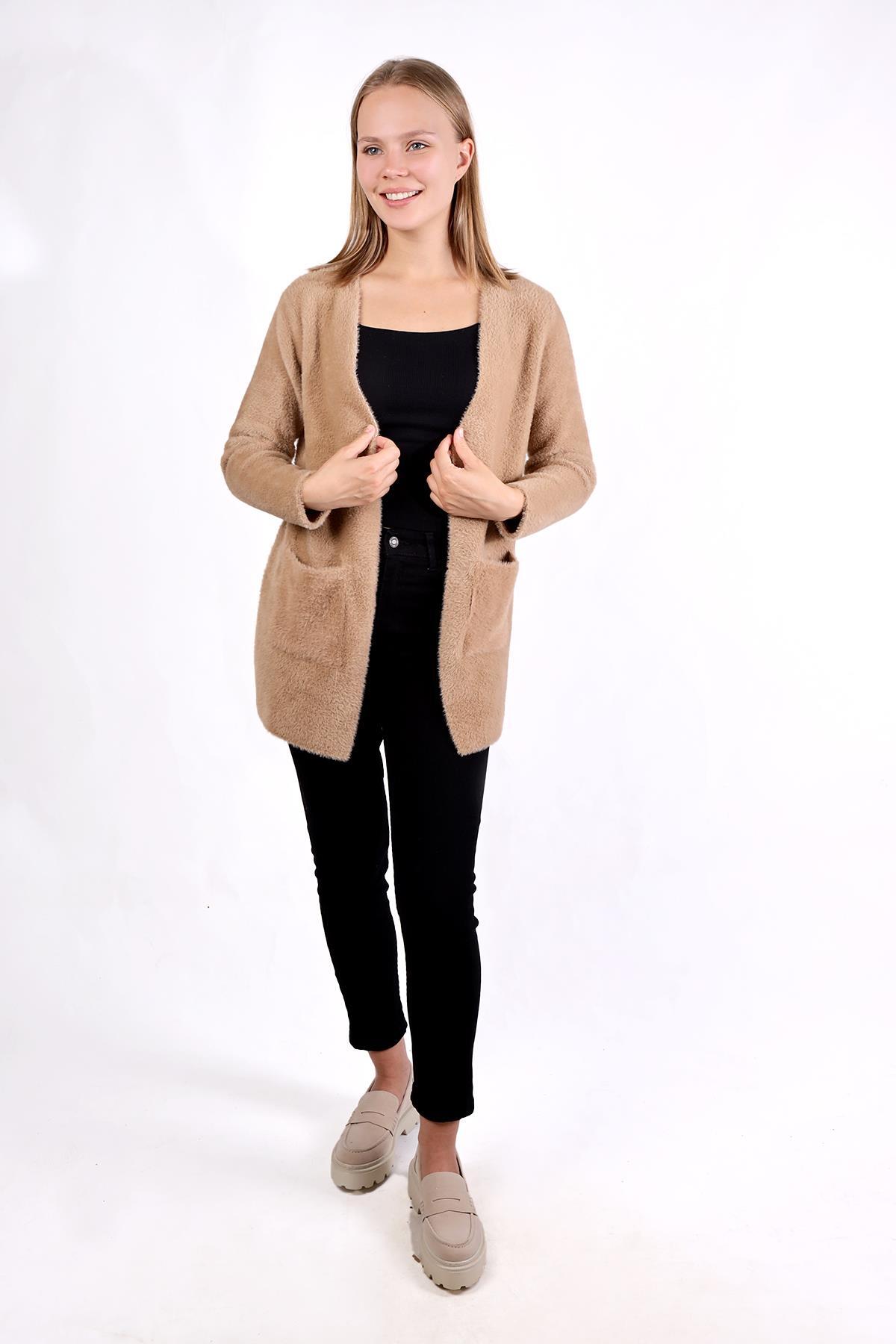 Camel Cep Detay Yumoş Hırka 560 - 9