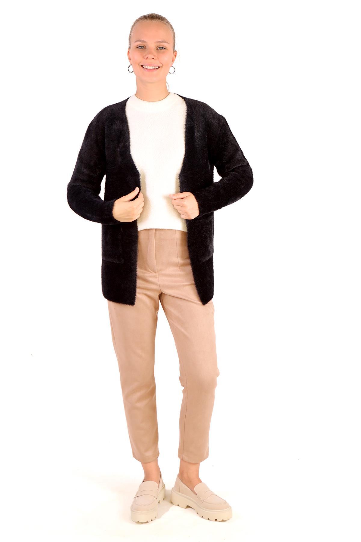 Siyah Cep Detay Yumoş Hırka 560 - 6