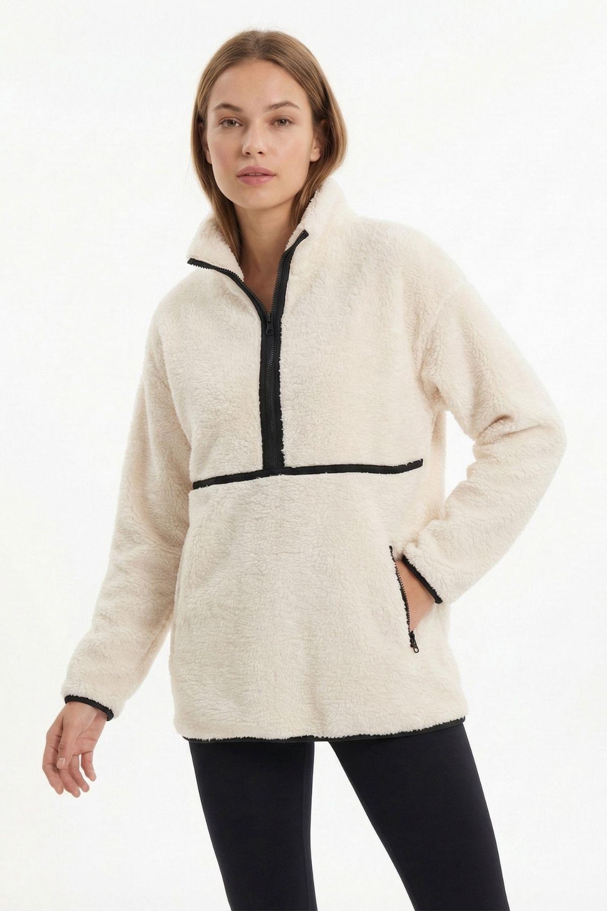 Bej Fermuar Detay Welsoft Sweat 5631 - 2