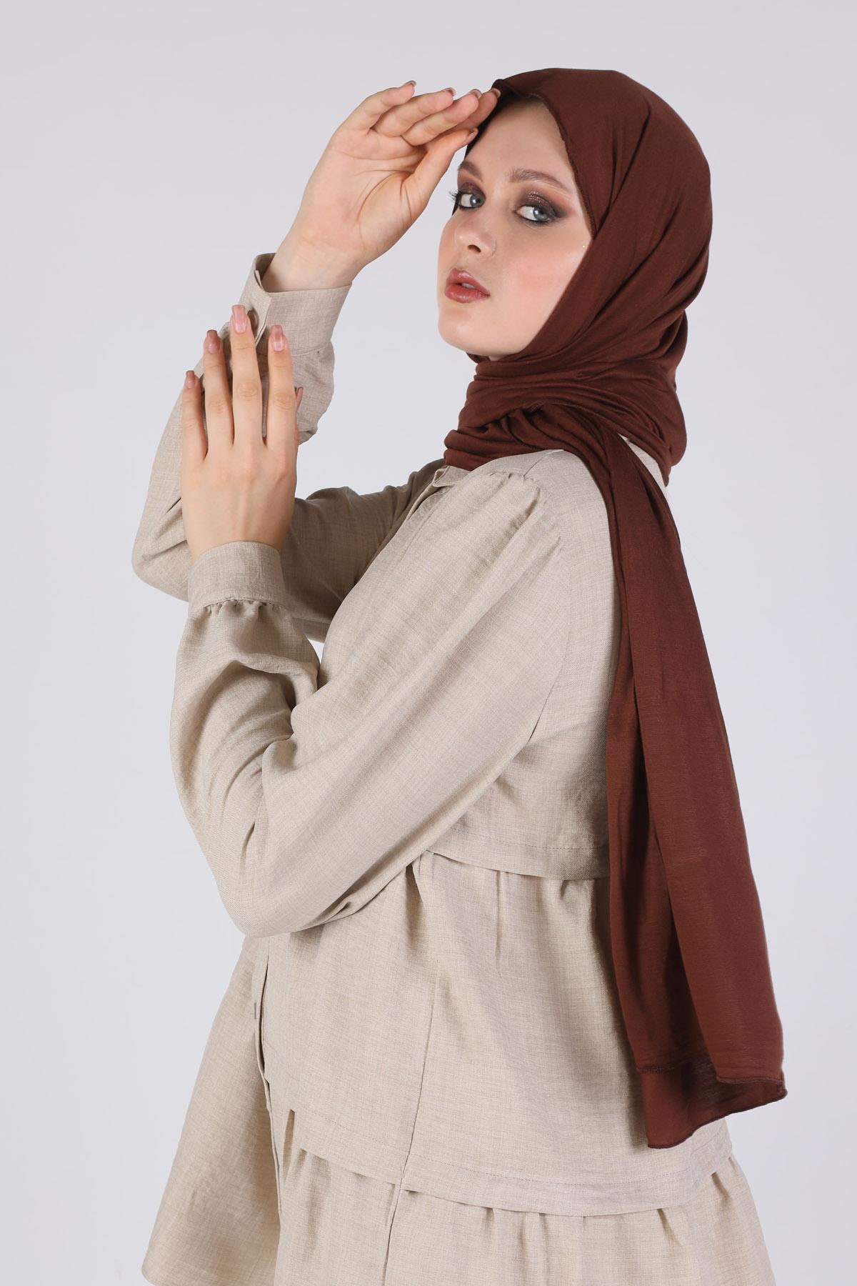 Kahve Penye Şal 5670 - 6