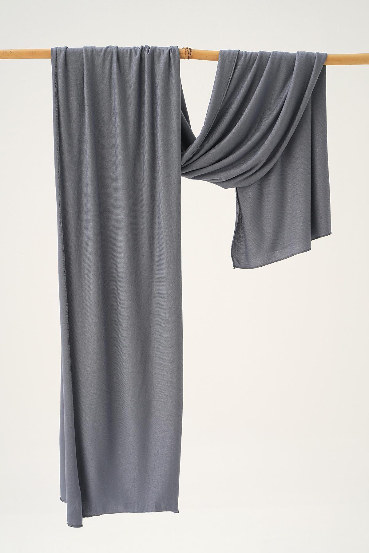 Koyu Gri Penye Şal 5670 - 1