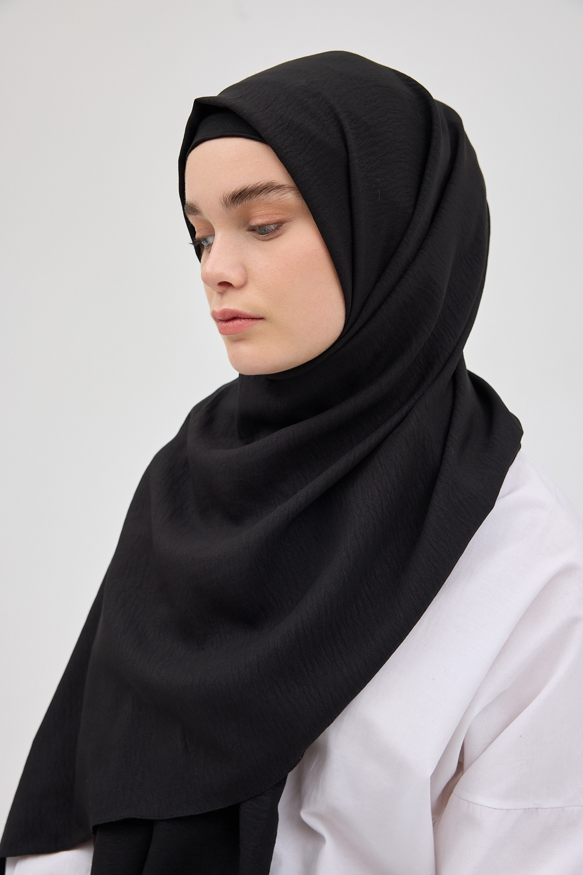 Pamuk Jaz Şal Siyah 5674 - 7