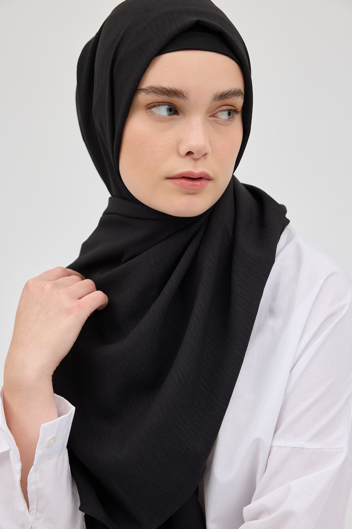 Pamuk Jaz Şal Siyah 5674 - 3