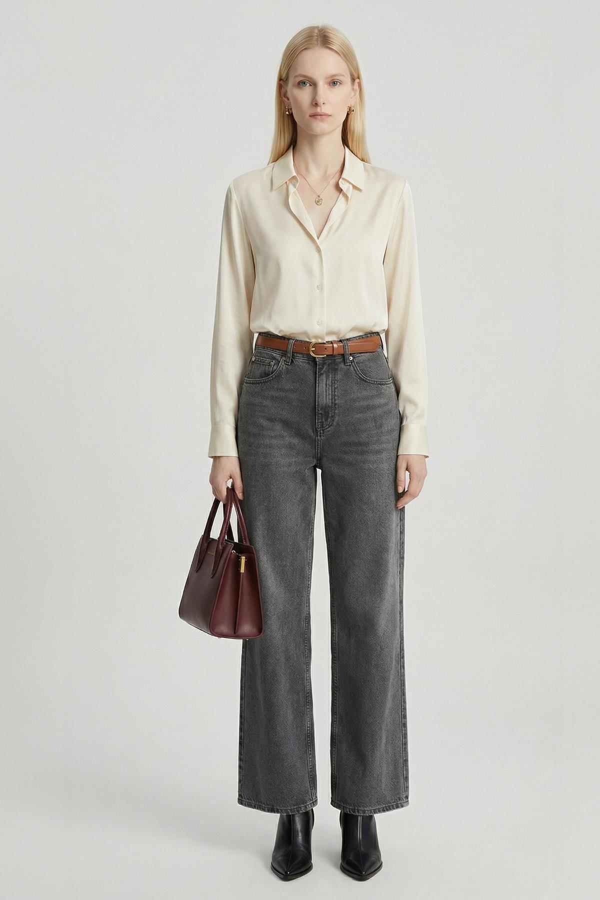 Geniş Paça Jean 573 Füme - RAYS