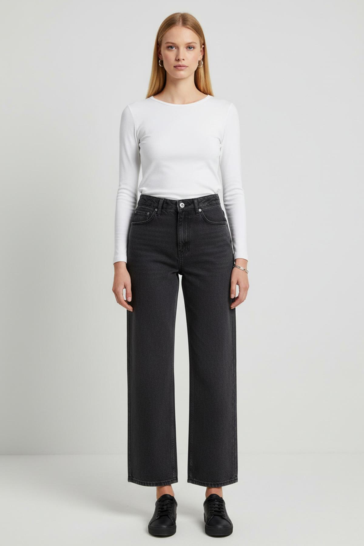 Siyah Geniş Paça Jean 573 - RAYS