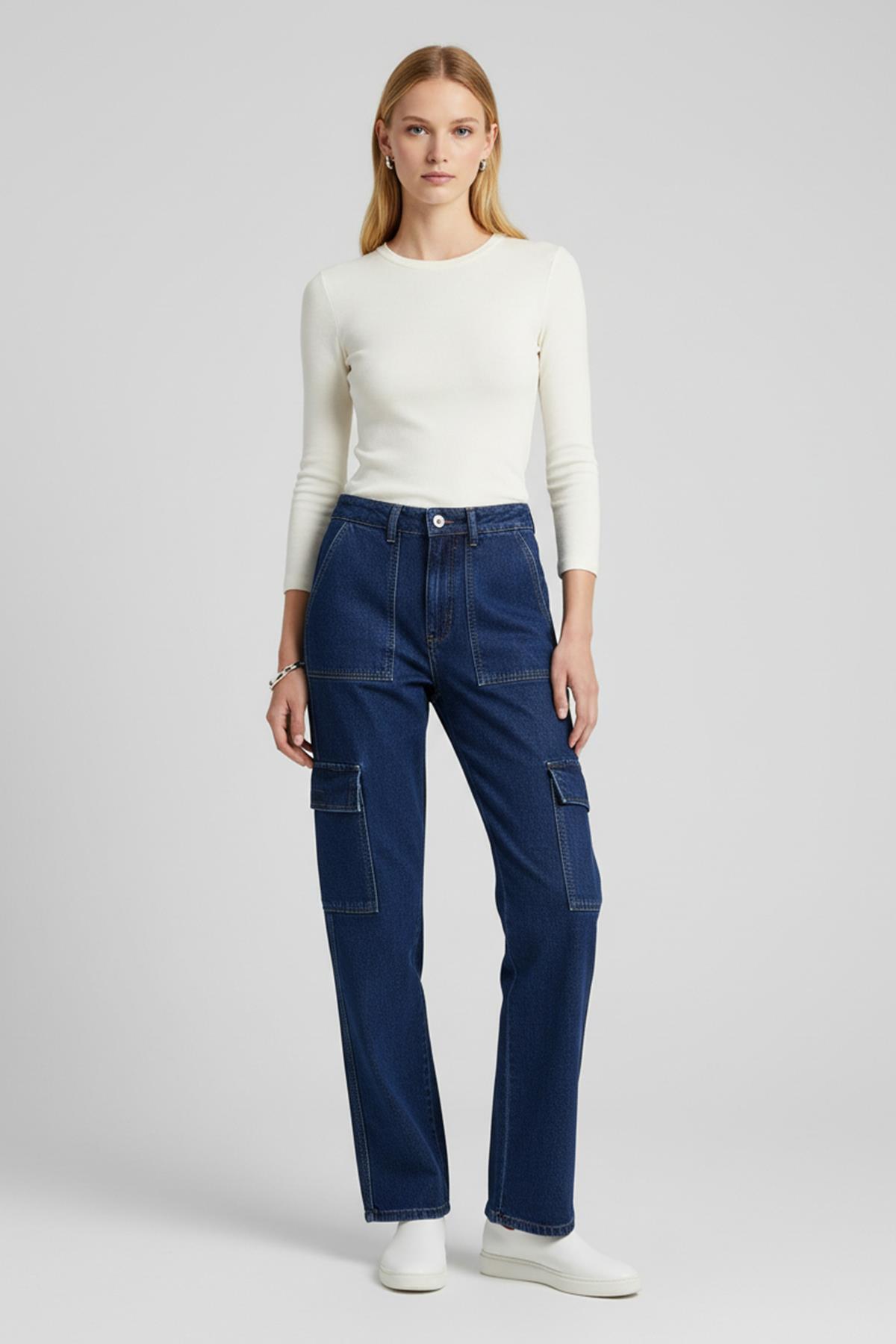 580 Kargo Cep Jean Mavi - 1