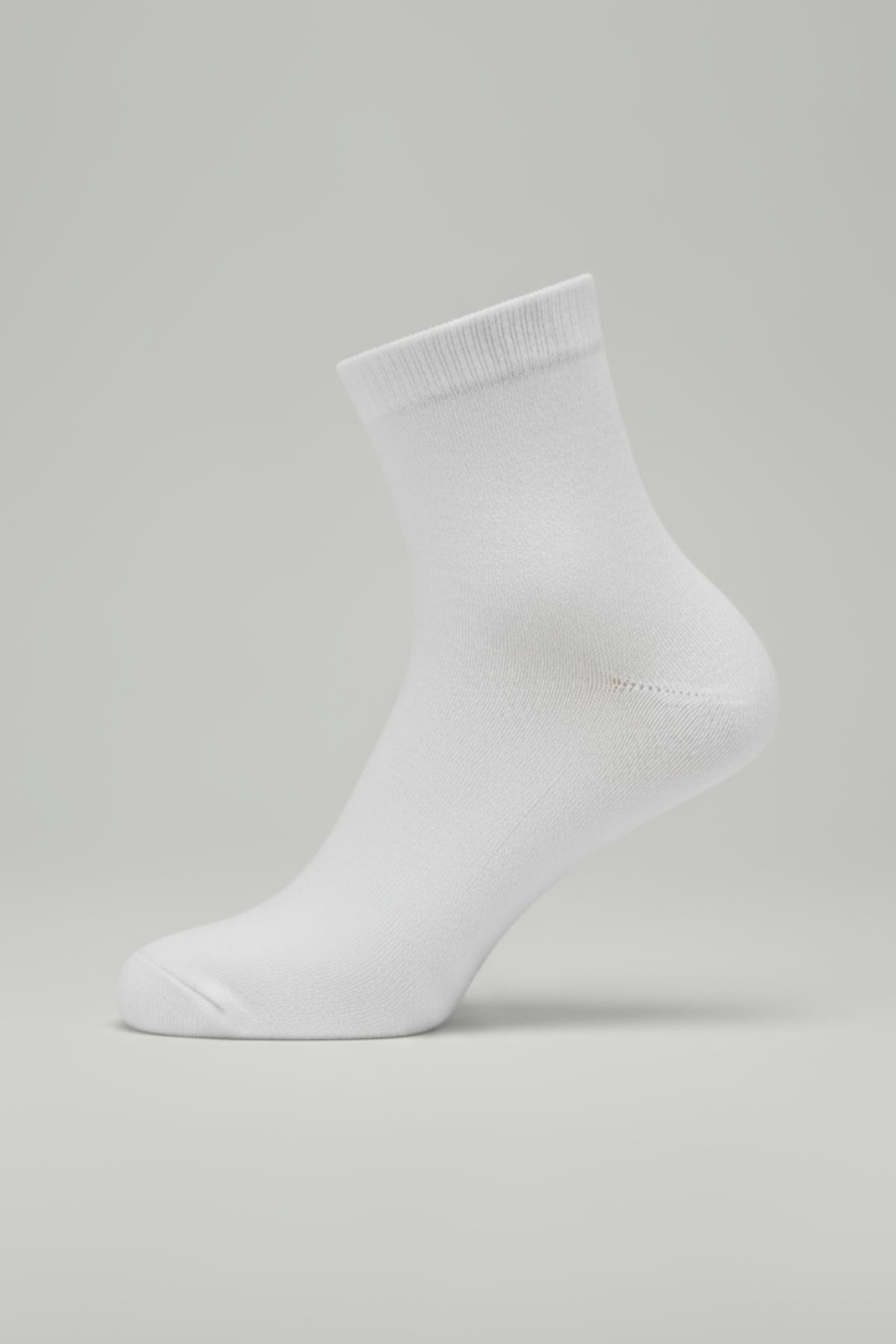 6 Çift Kadın Renkli Esnek Pamuklu Örme Soket Çorap 1021 - 5