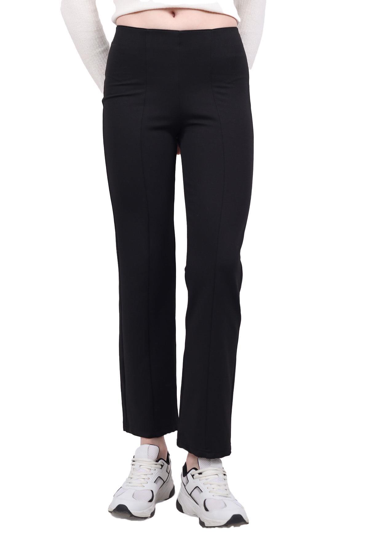 Siyah Bel Lastik Detay Palazzo Tayt 600 - RAYS (1)