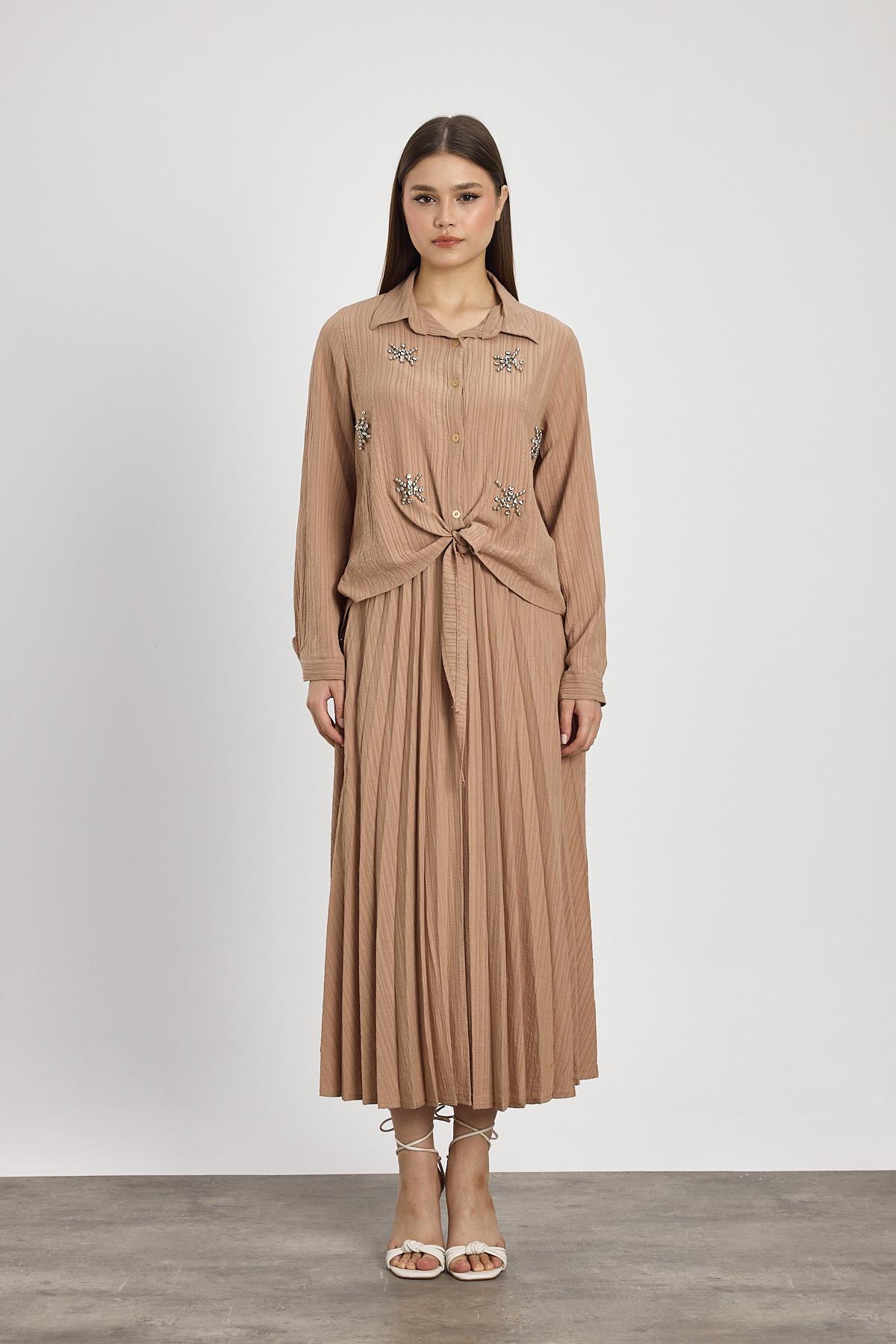 Bisküvi Taş Detay Etek Takım 6006 - 1