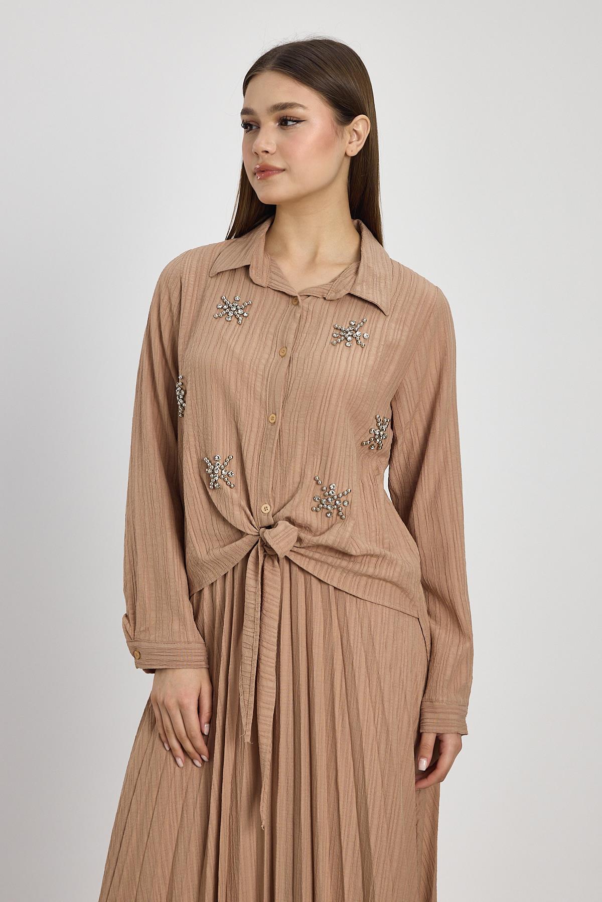 Bisküvi Taş Detay Etek Takım 6006 - 3