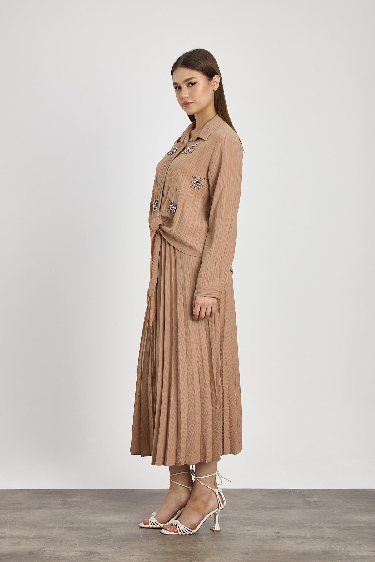 Bisküvi Taş Detay Etek Takım 6006 - 6