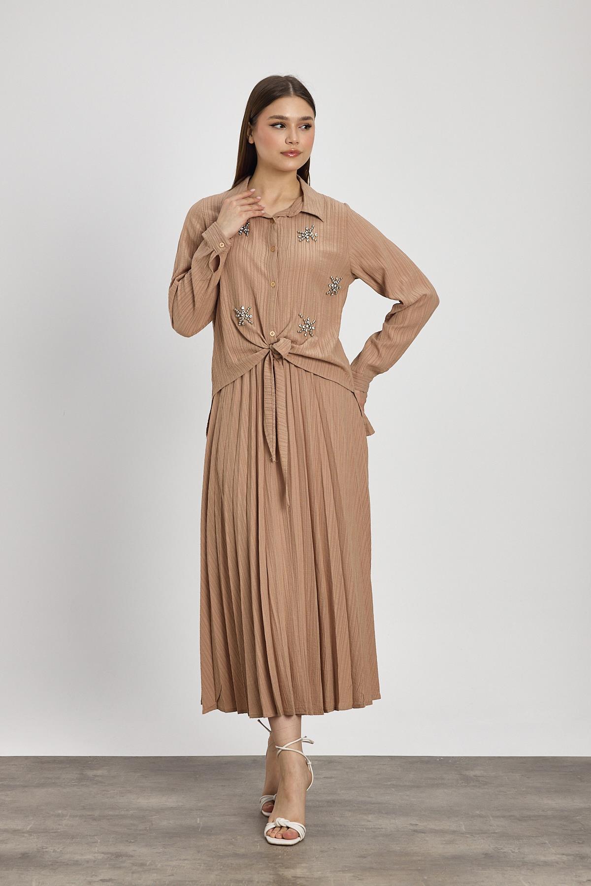 Bisküvi Taş Detay Etek Takım 6006 - 8