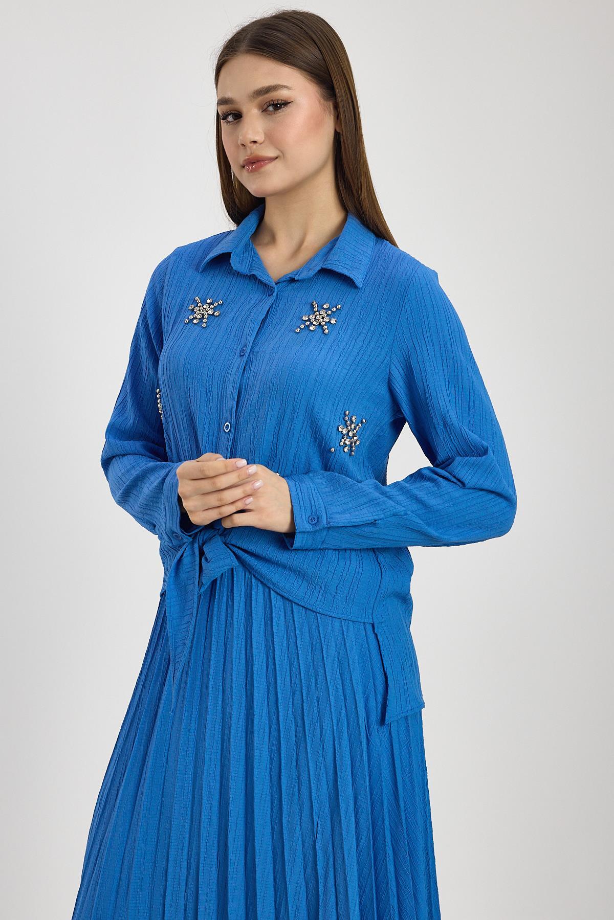 Saks Taş Detay Etek Takım 6006 - 8