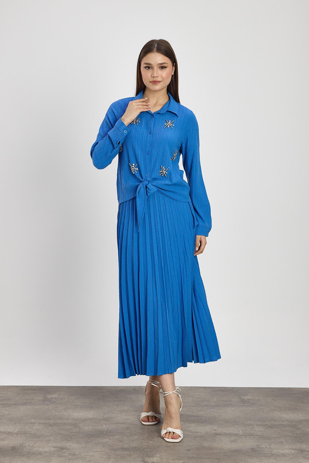 Saks Taş Detay Etek Takım 6006 - RAYS