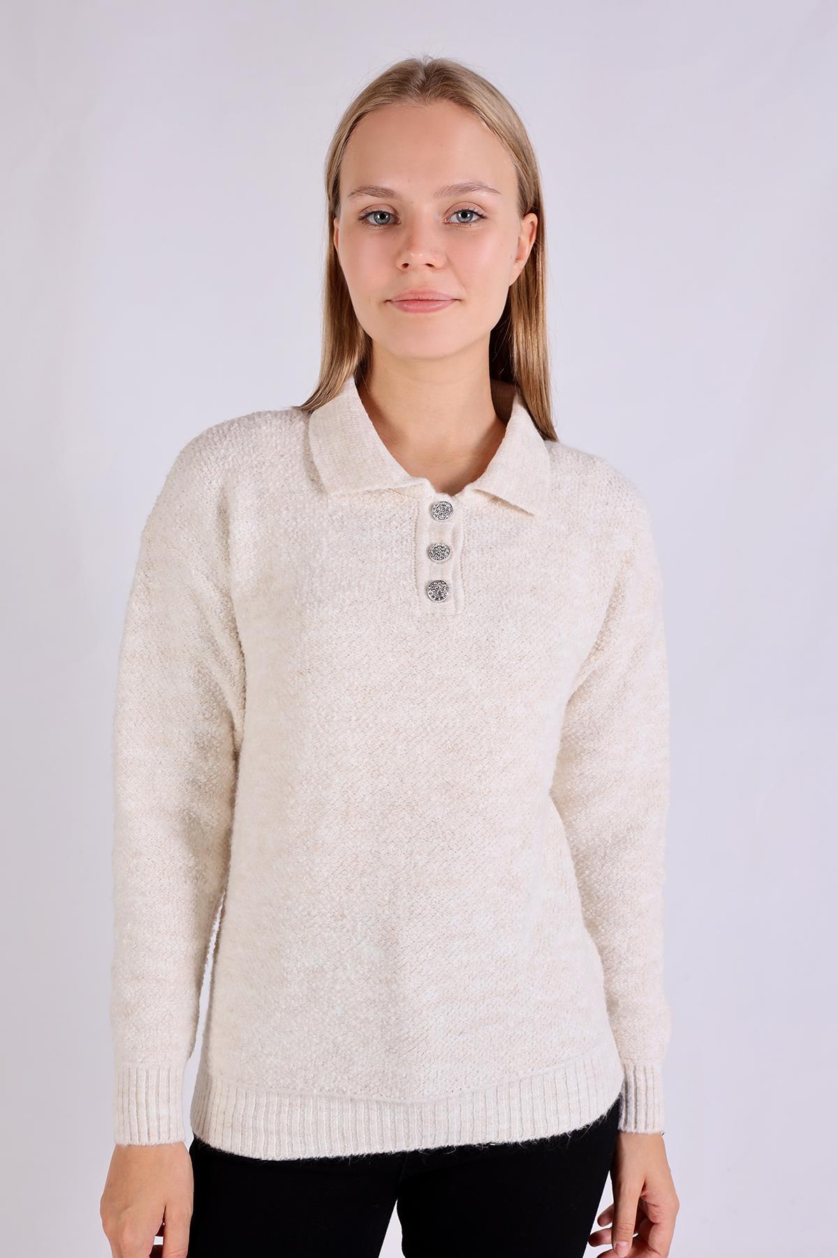 601 Polo Yaka Kazak Ekru - 1