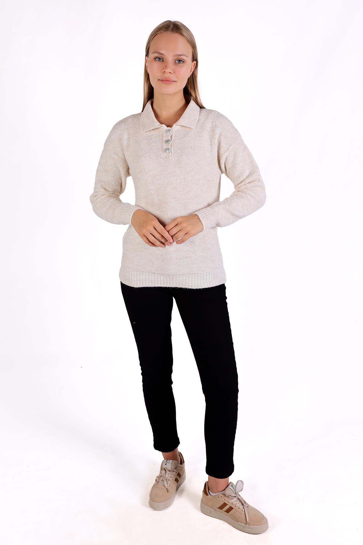 601 Polo Yaka Kazak Ekru - 3