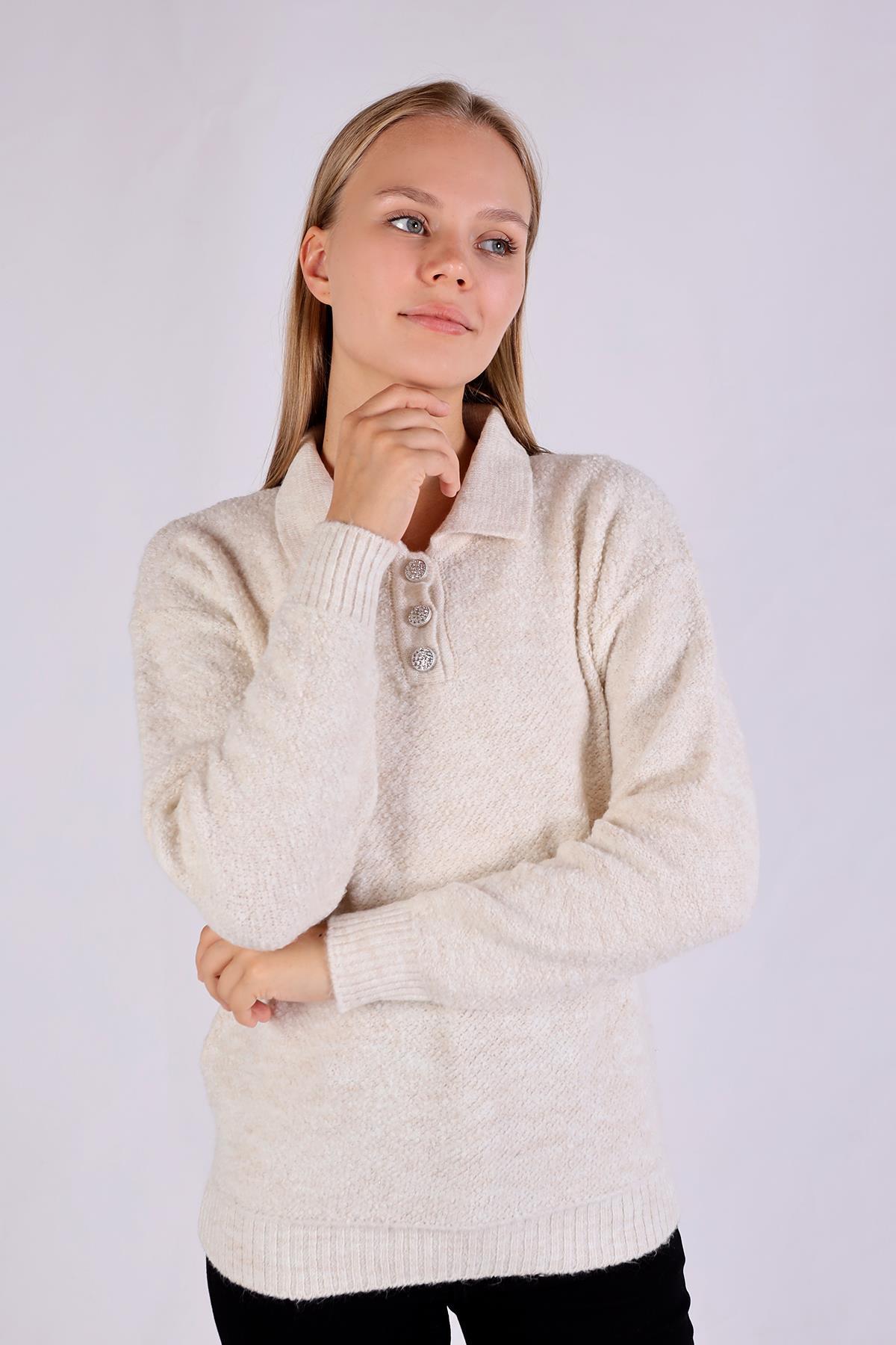 601 Polo Yaka Kazak Ekru - 4