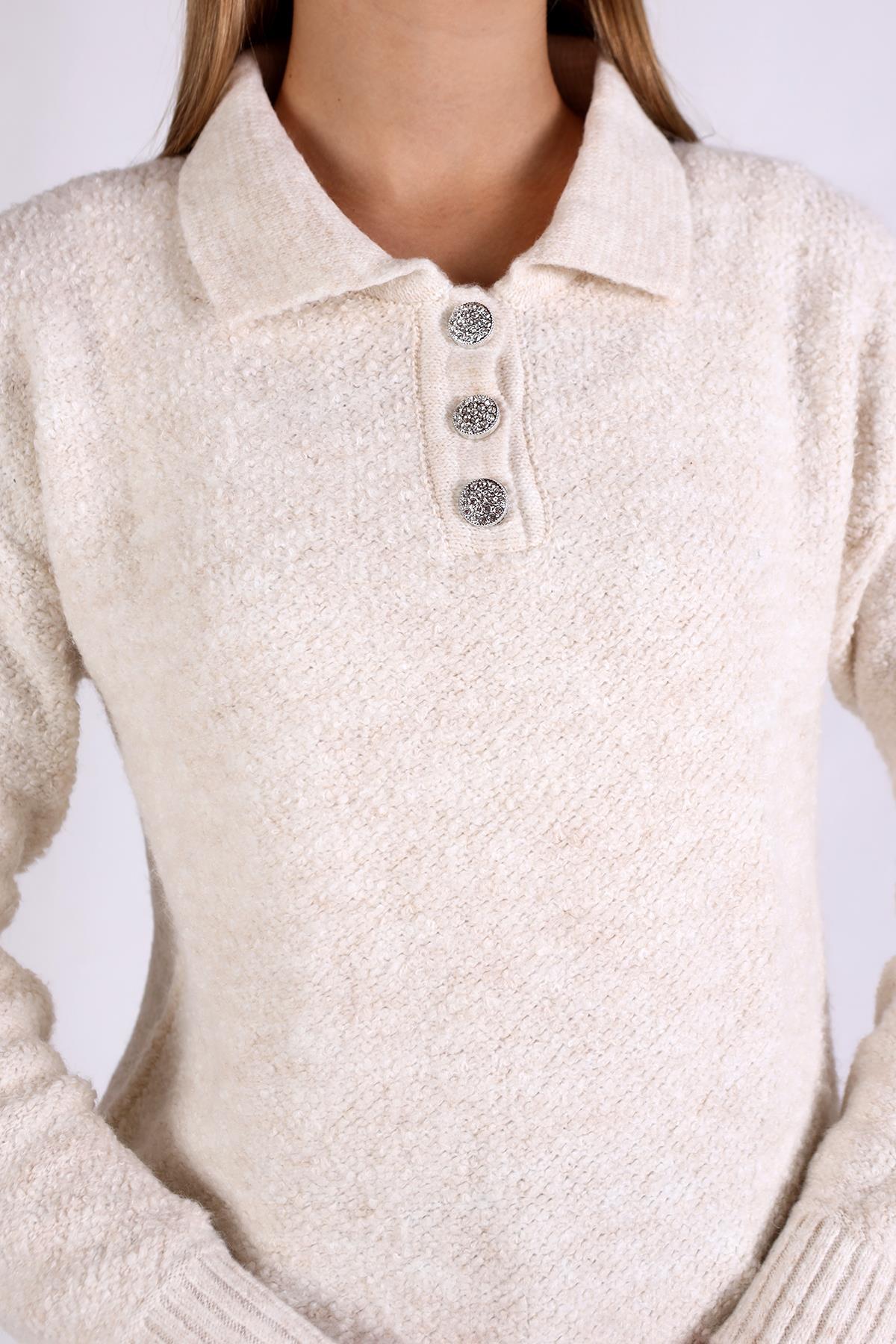 601 Polo Yaka Kazak Ekru - 5