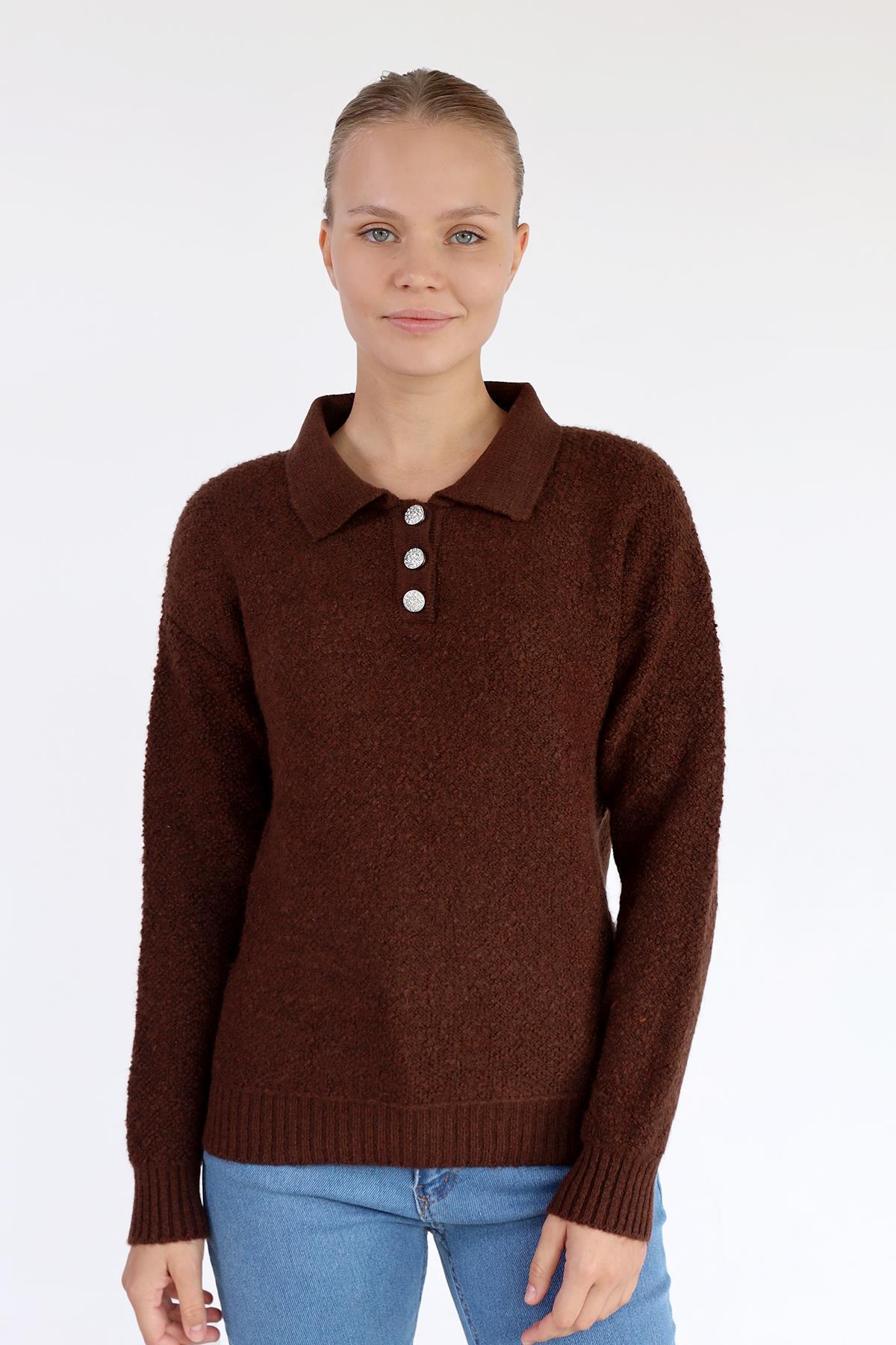 601 Polo Yaka Kazak Kahve 