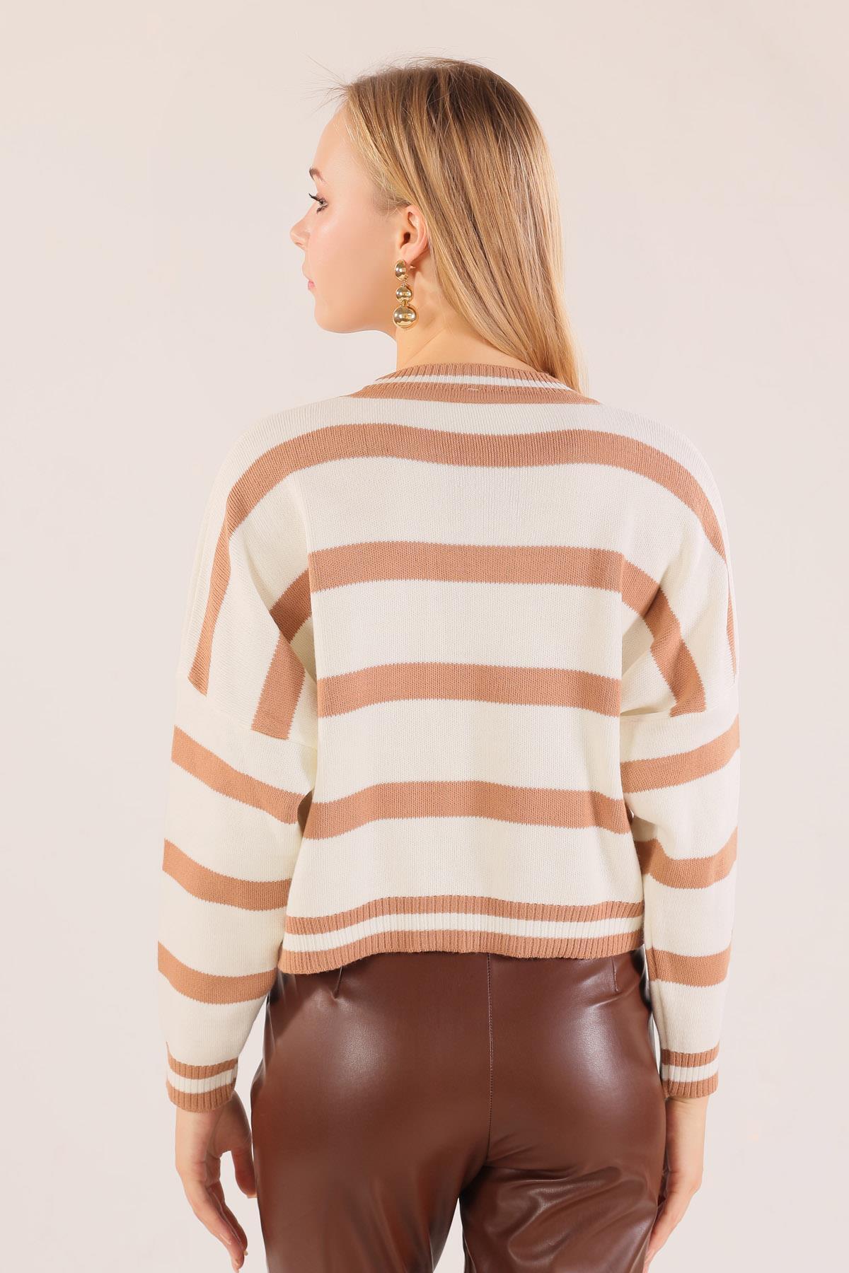 Bisküvi Bisiklet Yaka Kazak 6016 - 4