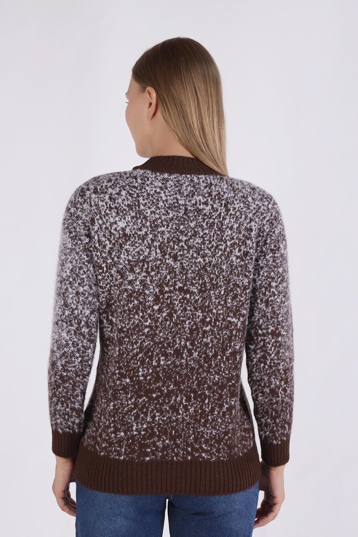 604 İnci Detay Kazak Acı Kahve - 5