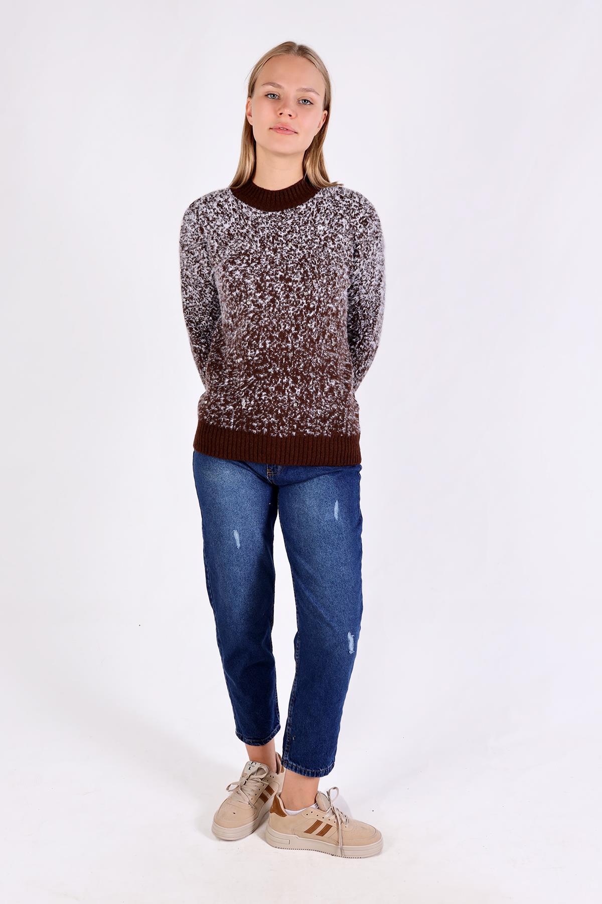 Acı Kahve İnci Detay Yumoş Kazak 604 - 2