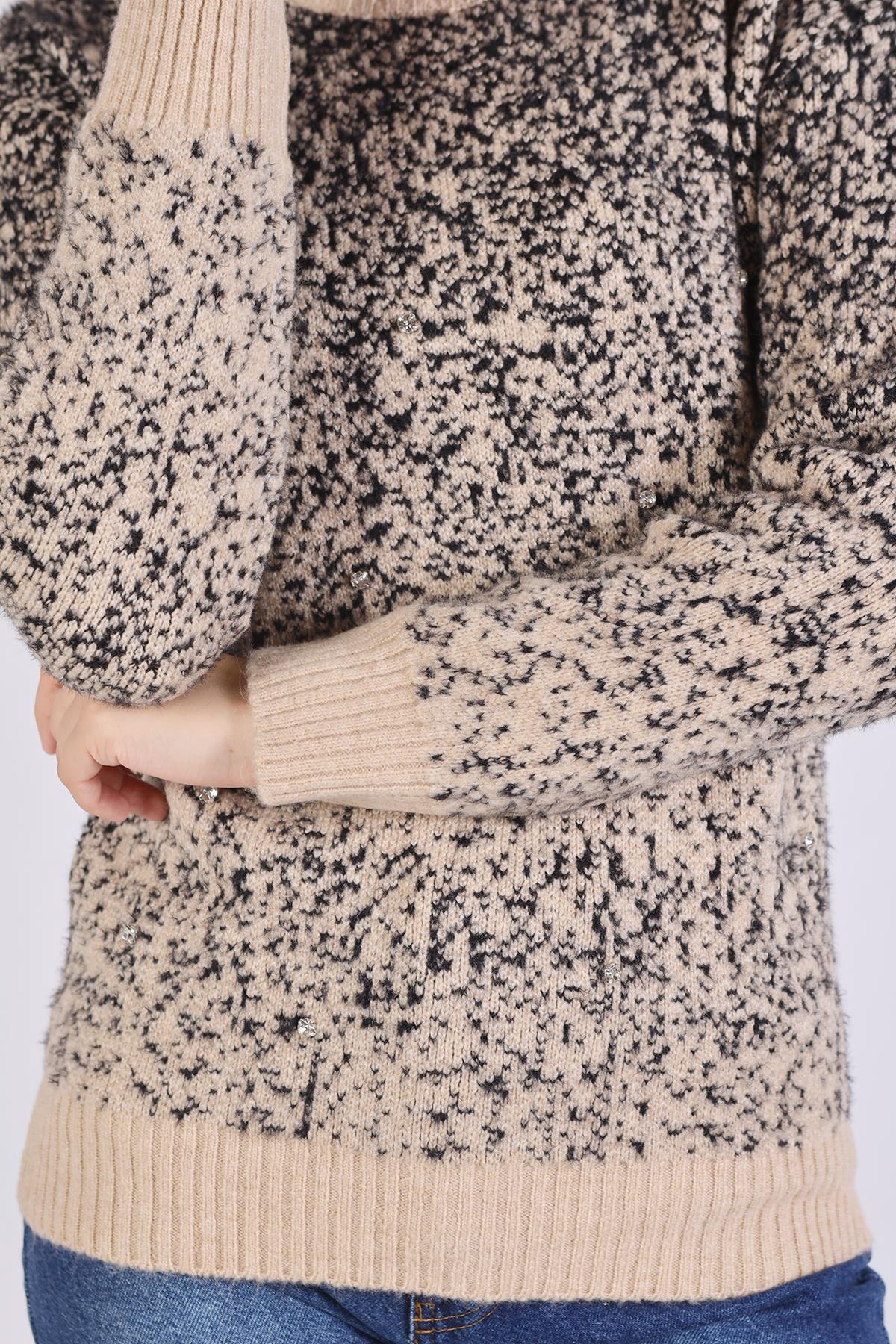 Camel İnci Detay Yumoş Kazak 604 - 5