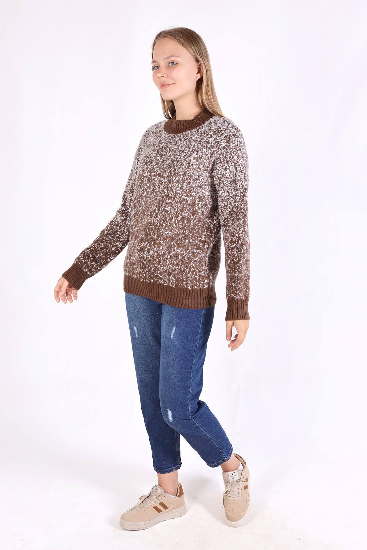 Kahve İnci Detay Yumoş Kazak 604 - 2