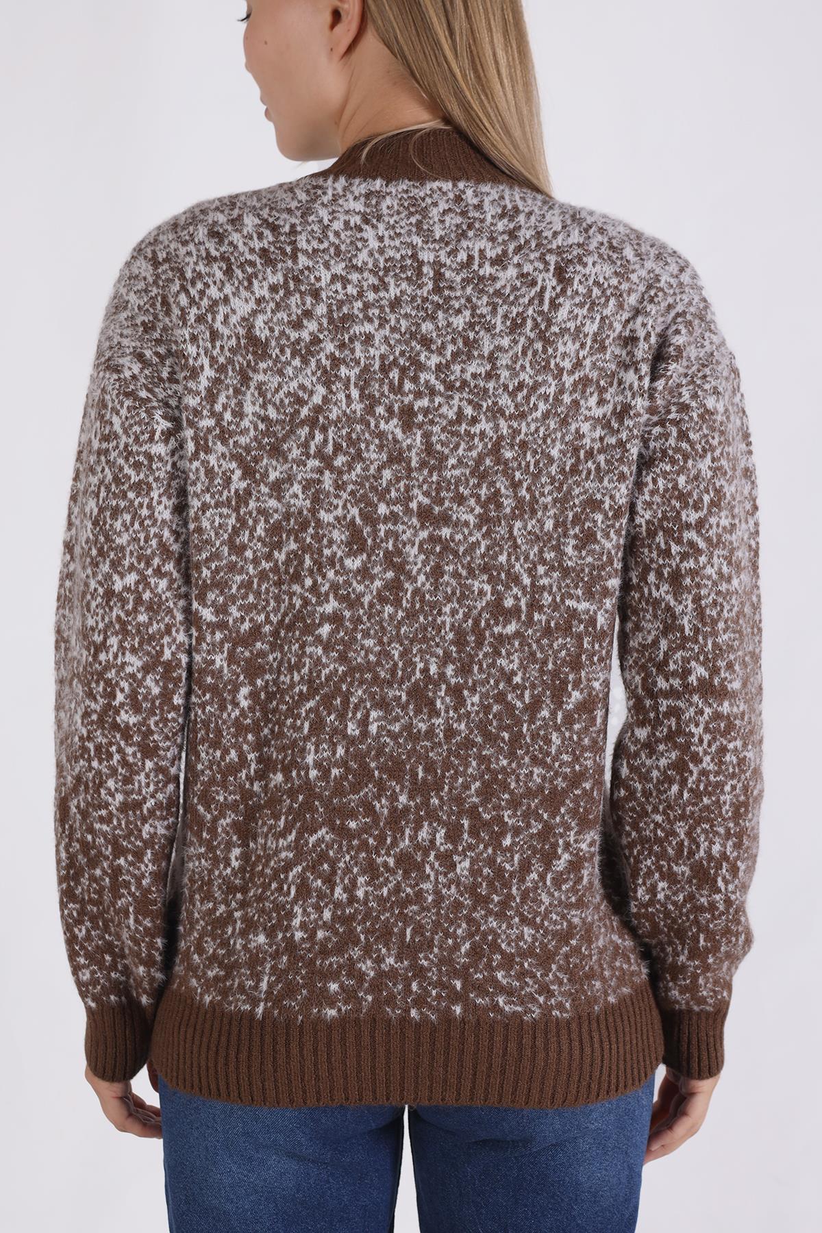 Kahve İnci Detay Yumoş Kazak 604 - 6