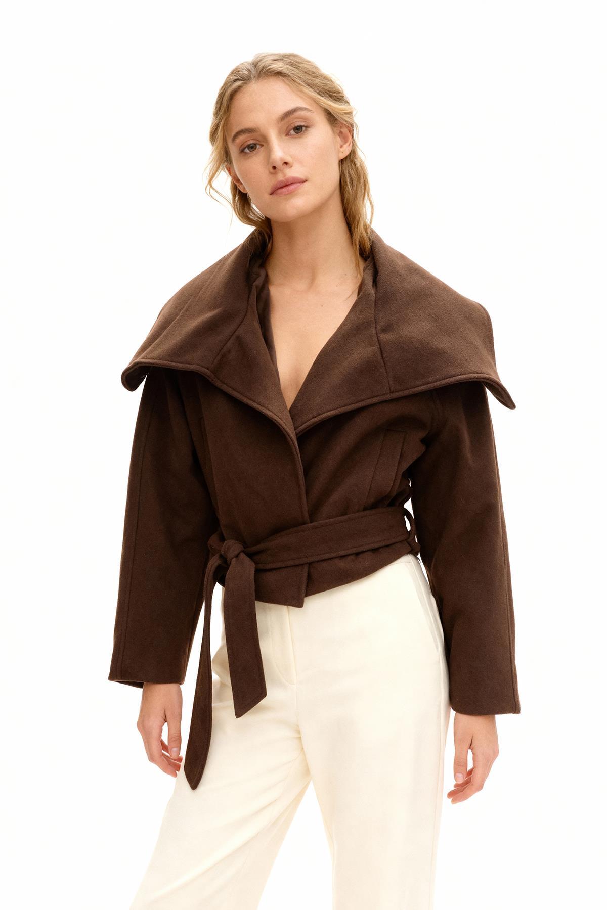 60566 Bel Bağlamalı Kaban Acı Kahve - RAYS