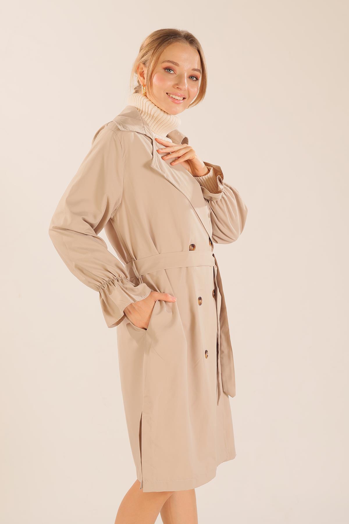 Taş Uzun Trenç 61113-1 - 5