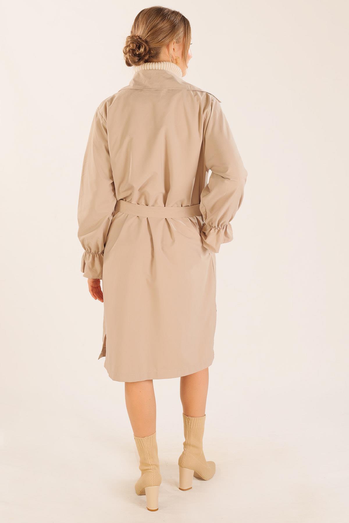 Taş Uzun Trenç 61113-1 - 6