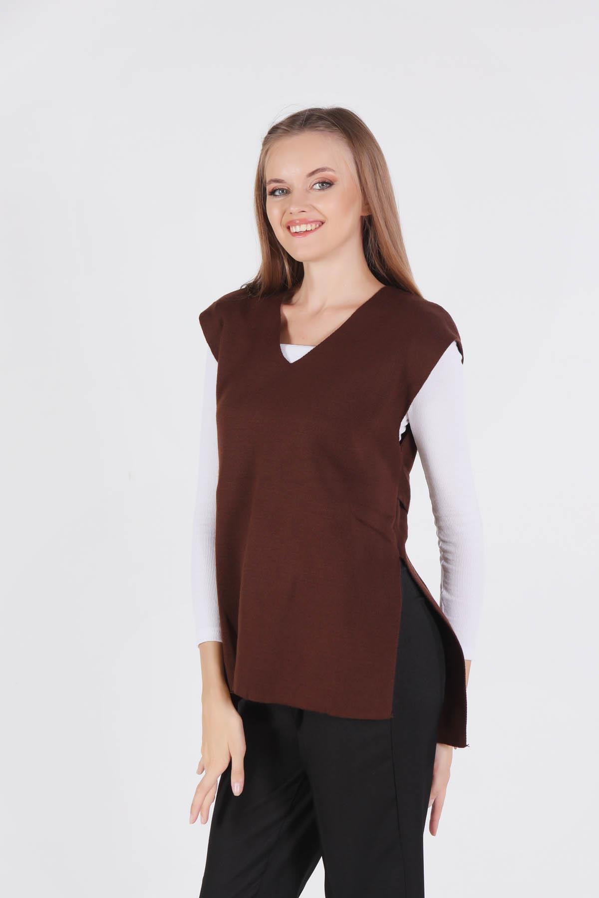 Acı Kahve Bağlamalı Süveter 614 - 2