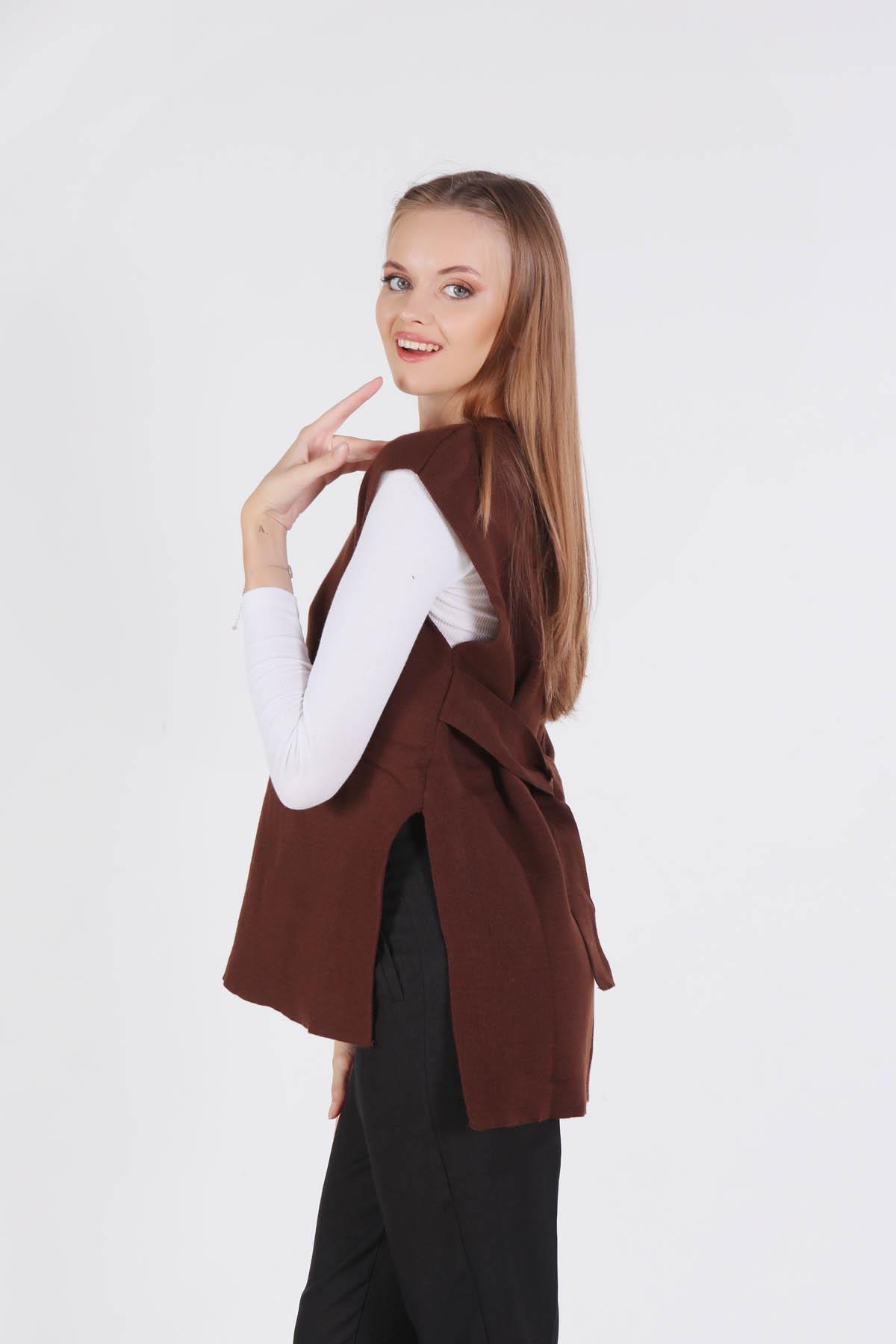 Acı Kahve Bağlamalı Süveter 614 - 3