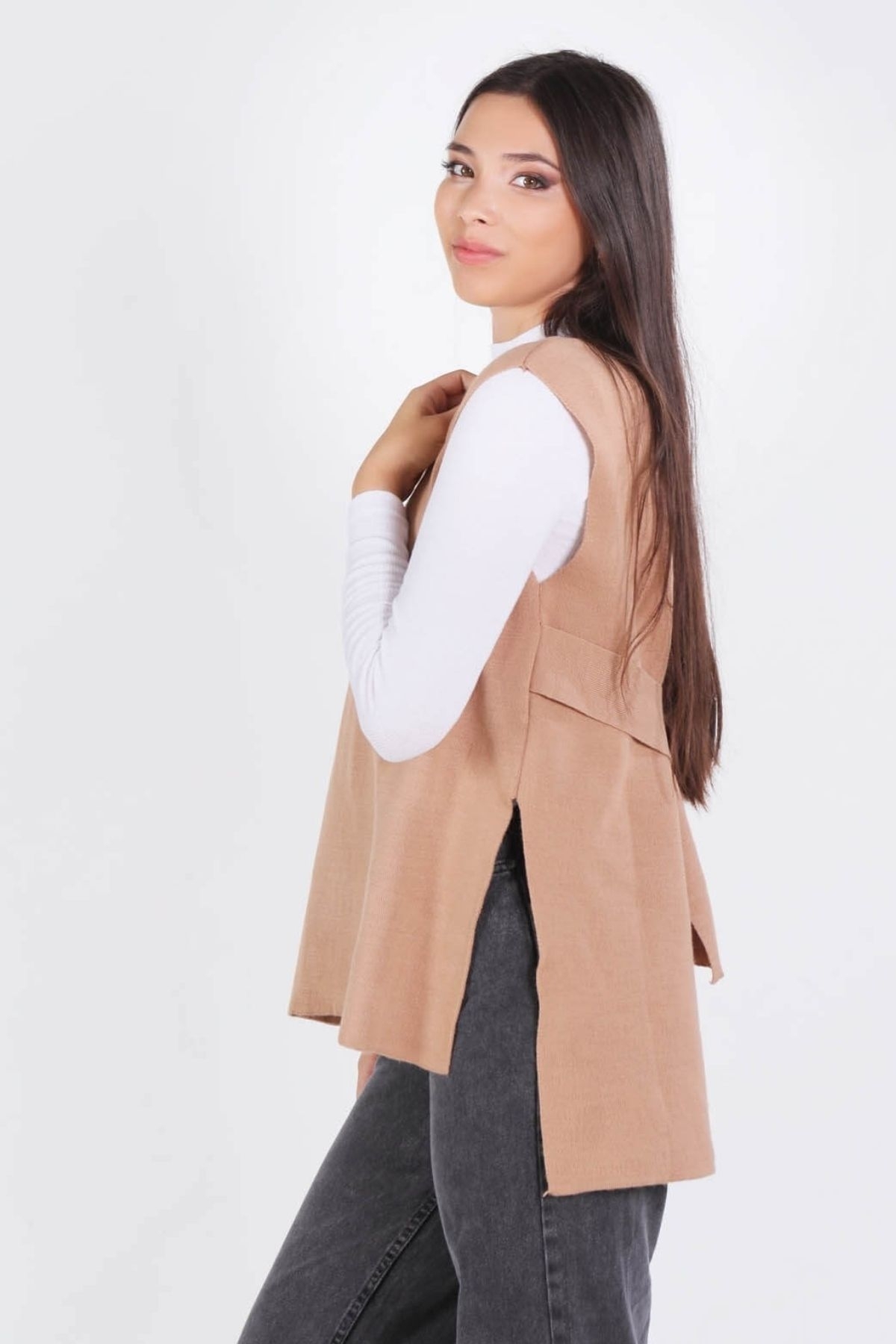 Camel Bağlamalı Süveter 614 - 2