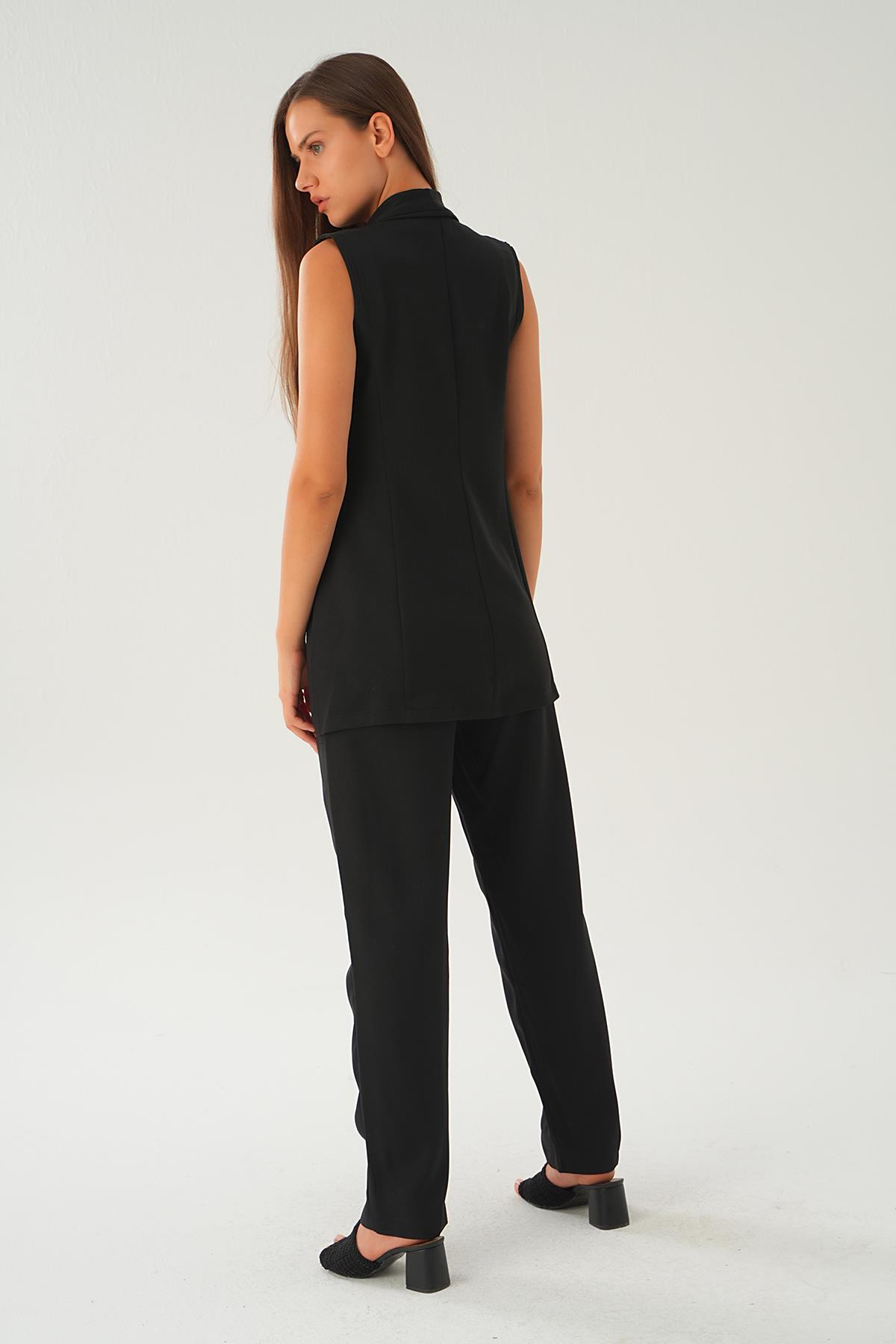 Siyah Cep Detay Pantolon Takım 6303 - 4