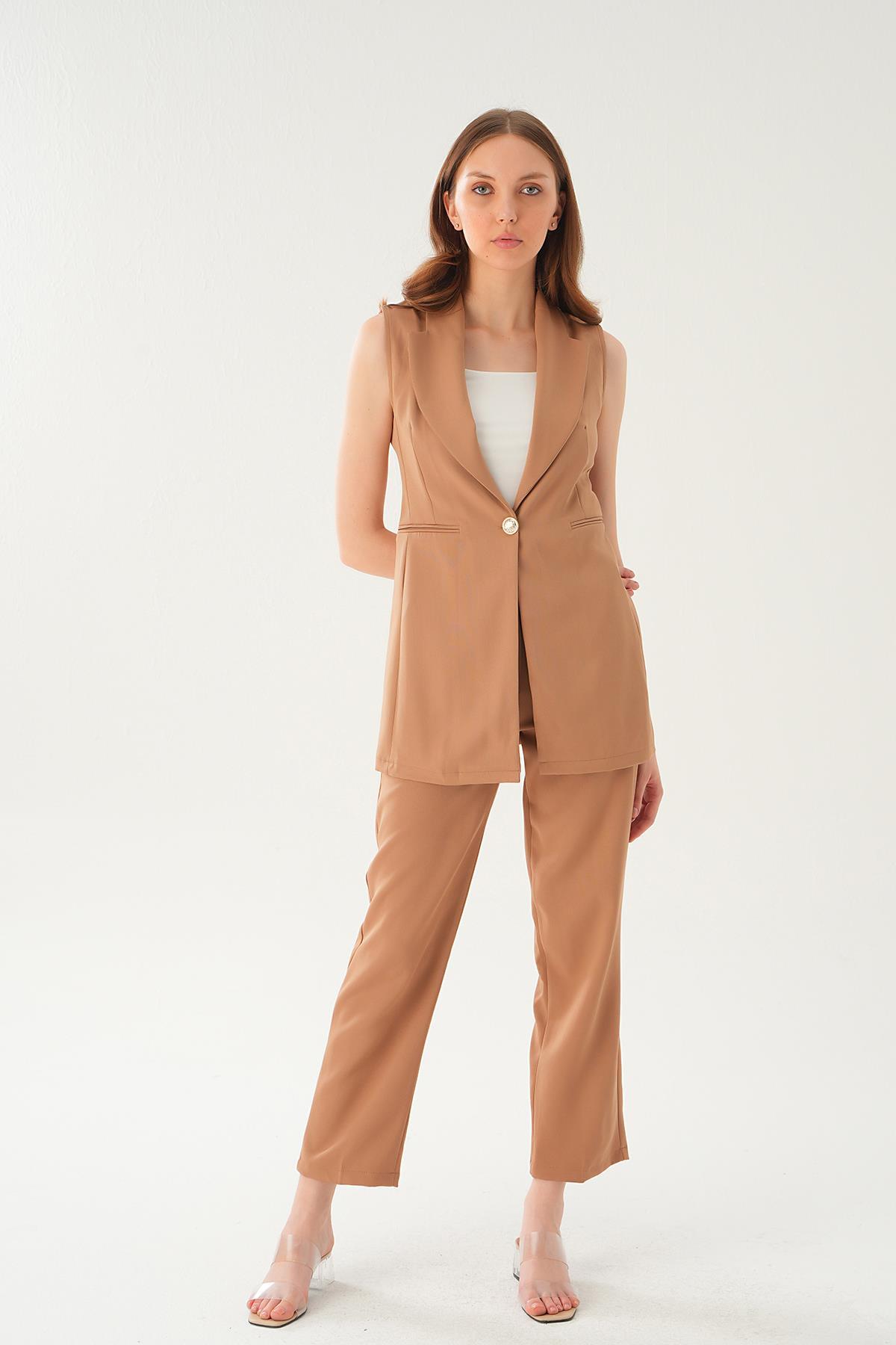 Taba Cep Detay Pantolon Takım 6303 - 1