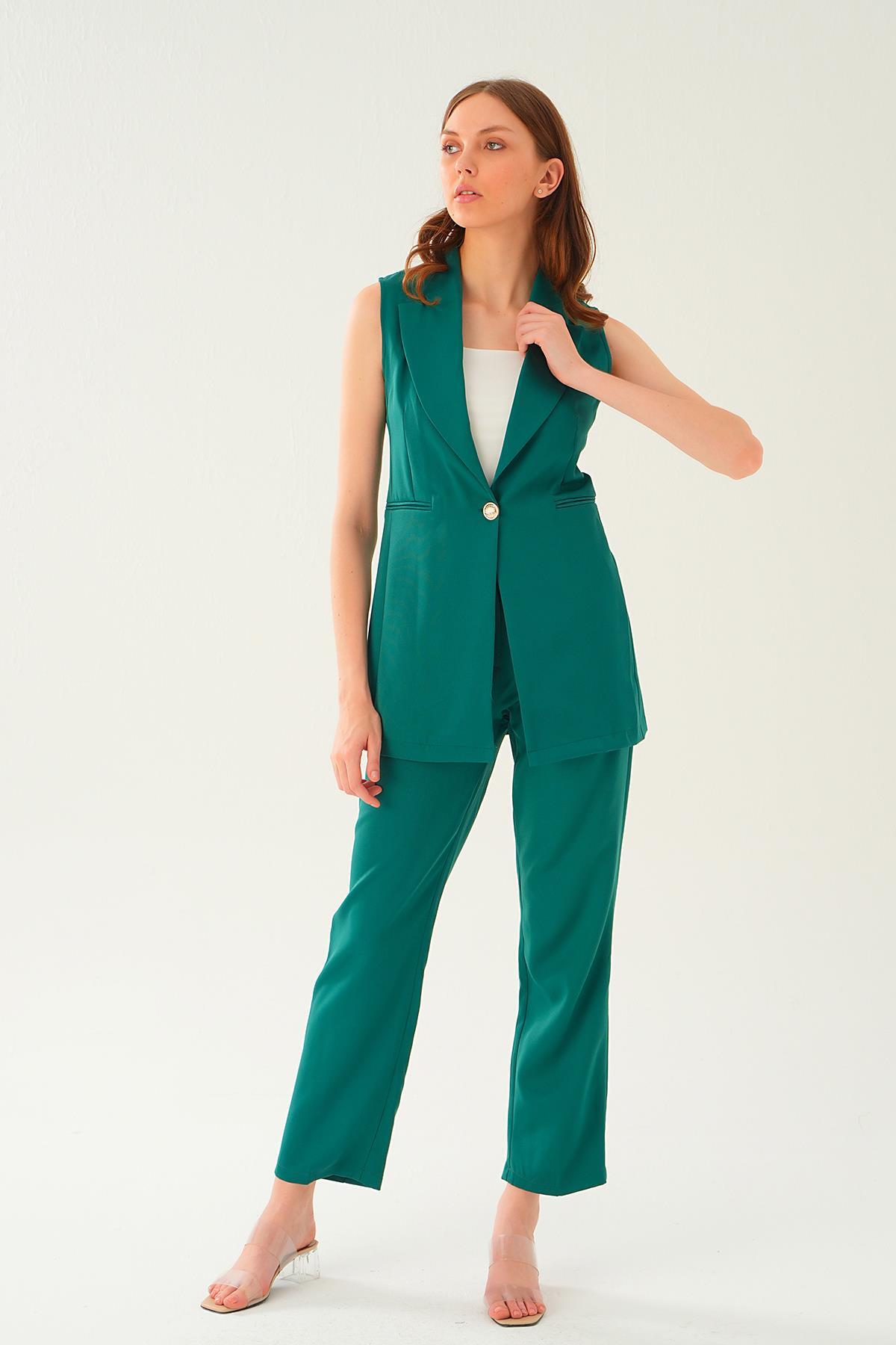 Zümrüt Cep Detay Pantolon Takım 6303 - 1