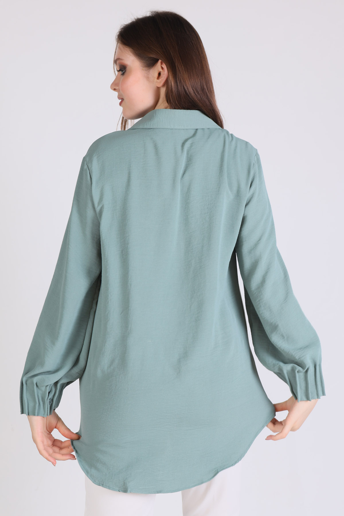 Çağla Kol Drape Detay Gömlek 6454A - 4