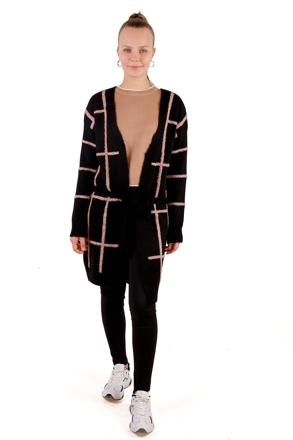 Siyah Sim Detay Yumoş Hırka 652 - 6