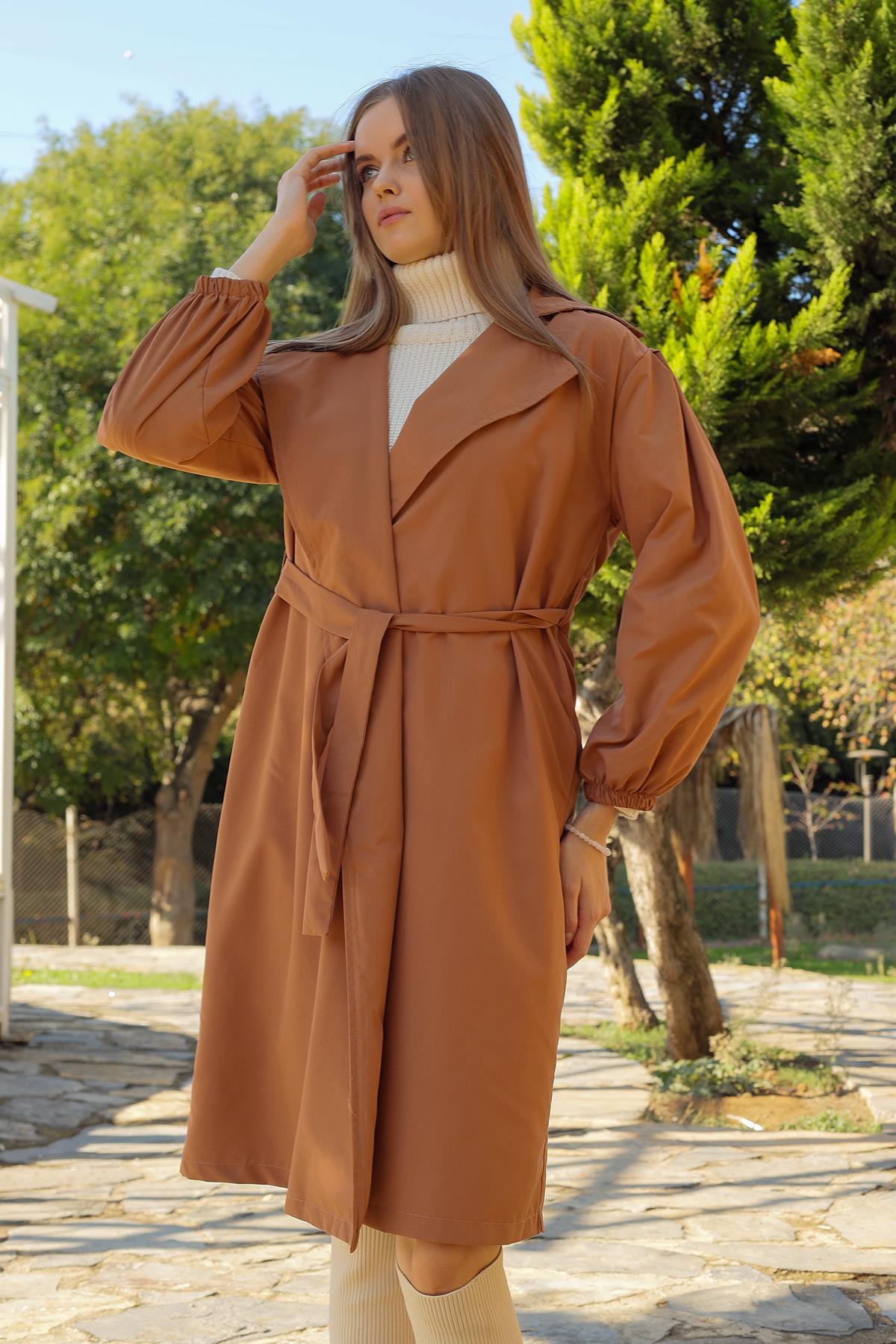 Camel Balon Kol Trençkot 6528-1 - 1