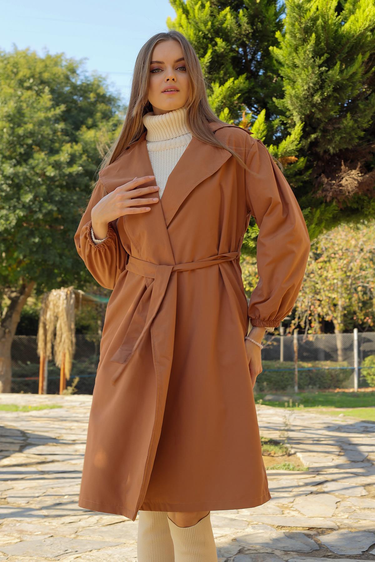 Camel Balon Kol Trençkot 6528-1 - 5