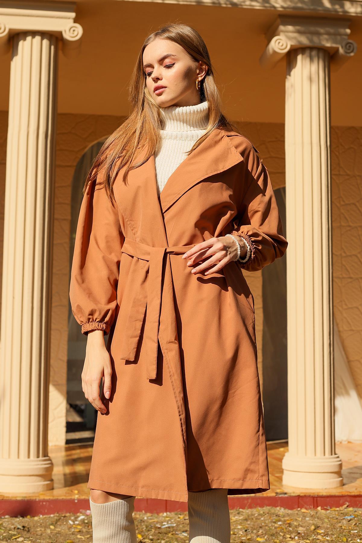 Camel Balon Kol Trençkot 6528-1 - 6