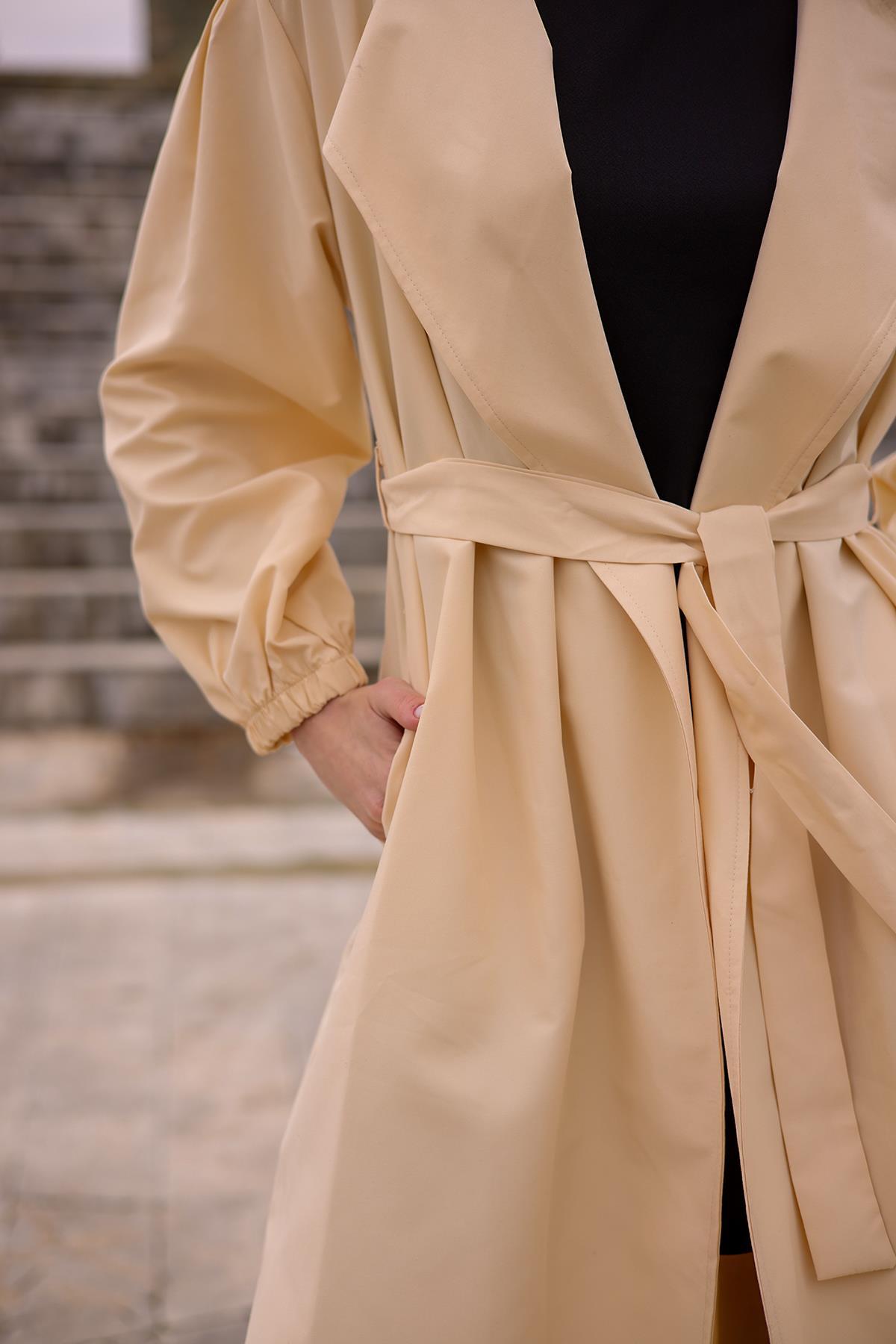 Taş Balon Kol Trençkot 6528-1 - 4