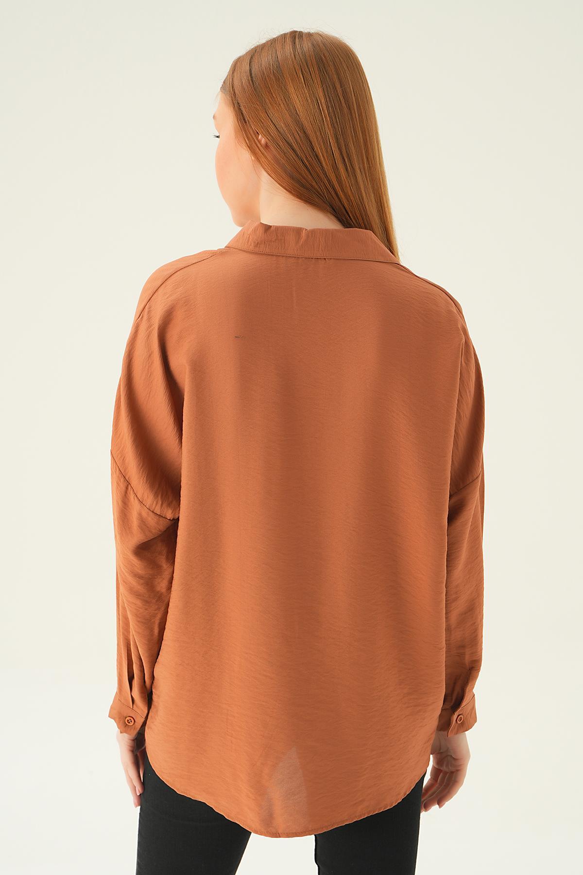 Taba Oversize Gömlek 6557-1 - 5