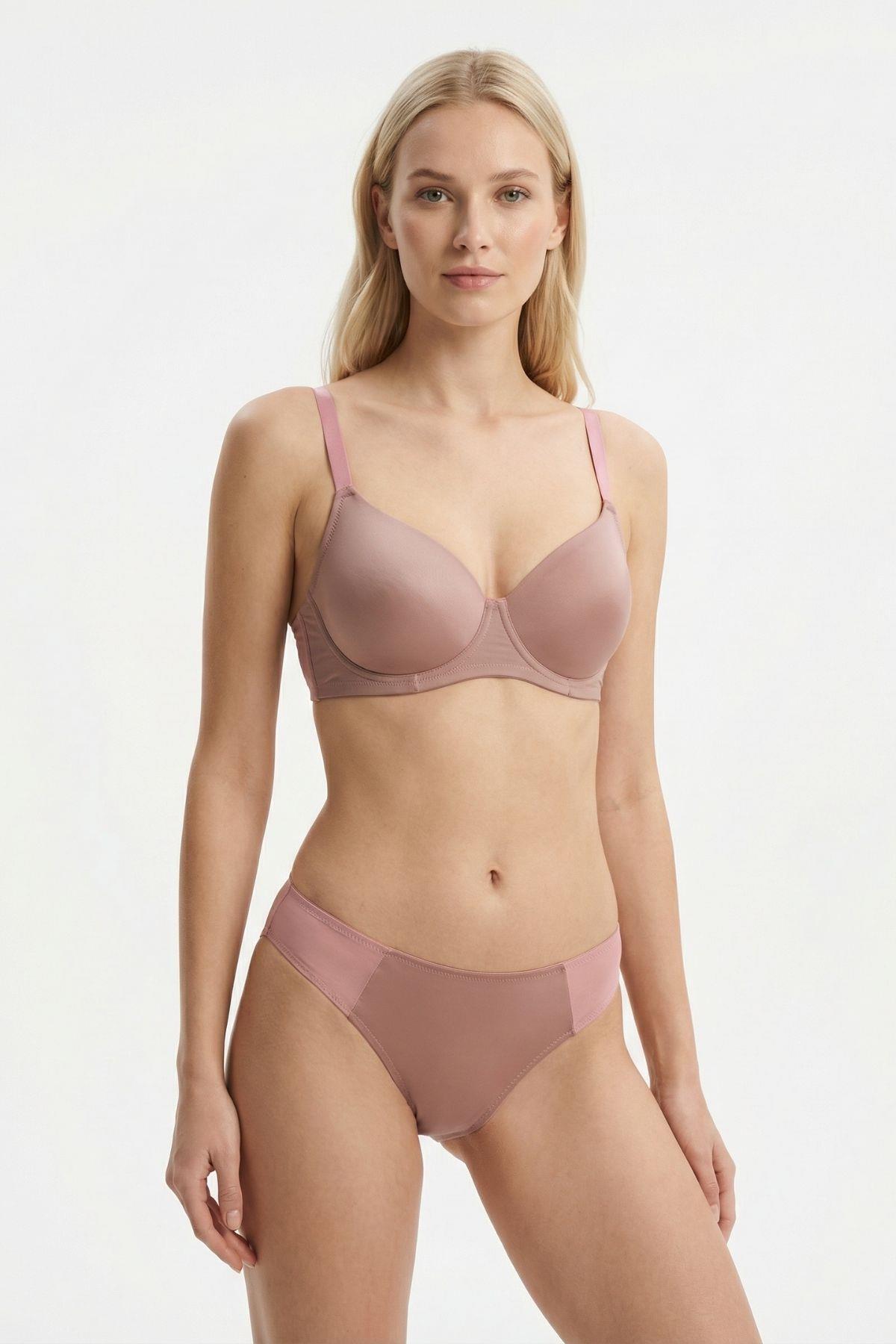 Pudra Diana C Kap Saten Sütyen Takım 660 - 1