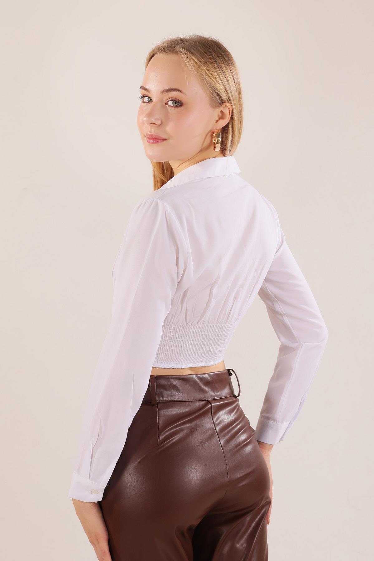 6617A Balenli Gömlek Beyaz - 6